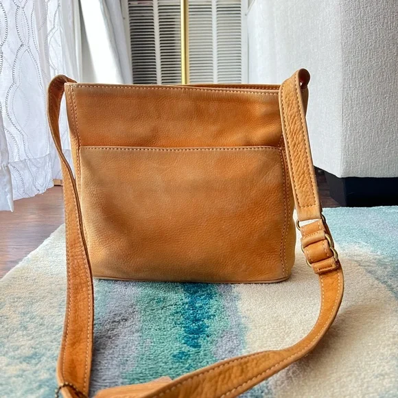 Vintage Coach Orange Nubuc Shoulder Bag